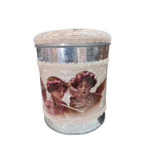 Lata Com Tecido Decorativa