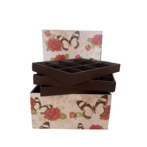 Baú Mdf Extra Grande Rosa Vermelha