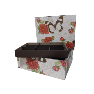 Baú Mdf Médio Rosa Vermelha