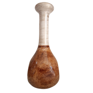 Vaso Marrom E Branco M