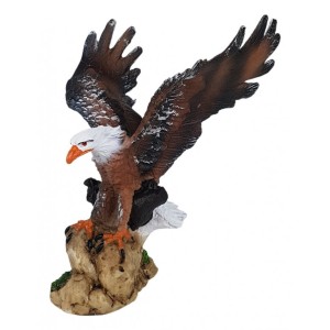 ÁGUIA PEQUENA ASA ABERTA DE RESINA