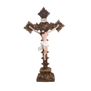 Crucifxo Pedestal De Resina