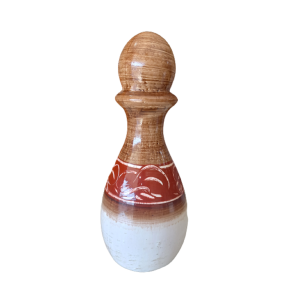 Vaso Listrado Marrom E Vinho M