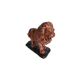 Leão Na Base Em Resina