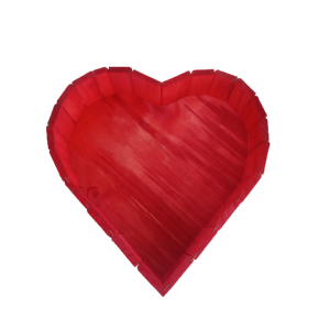 Coração Pinus Vermelho P