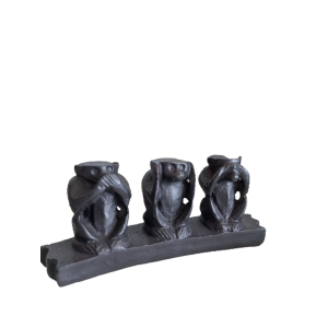 Trio De Macacos Cabeça Achatada