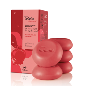 Sabonete em Barra Puro Vegetal Tododia Maçã Caramelada e Baunilha 5 un de 90 g