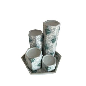 Kit Porta Velas Com 5 Peças