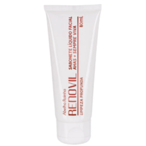 SABONETE LIQUIDO FACIAL COM AHAS + SEMPRE VIVA LIMPEZA PROFUNDA RENOVIL ABELHA RAINHA 80ML