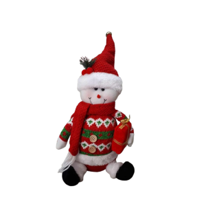 Boneco De Neve Natalino Com Sino Na Touca