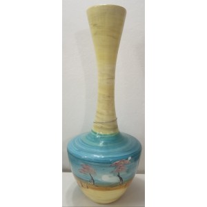 VASO DE CERÂMICA DECORADO A MÃO GRANDE