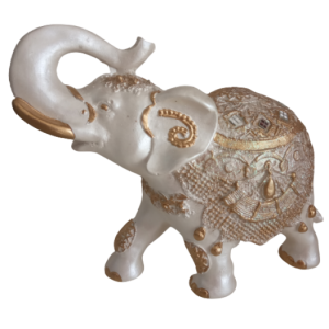 ELEFANTE PEROLIZADO EM GESSO