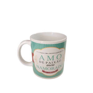 CANECA DE PORCELANA AMO DE PAIXÃO MEU NAMORADO