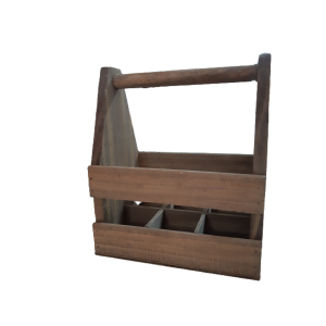 PORTA LONG NECK DE MADEIRA MARROM COM ABRIDOR